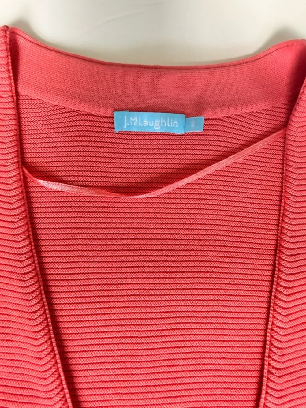 J. McLaughlin 3/4 Sleeve Open Front Cardigan Sweater Pink | Size Small